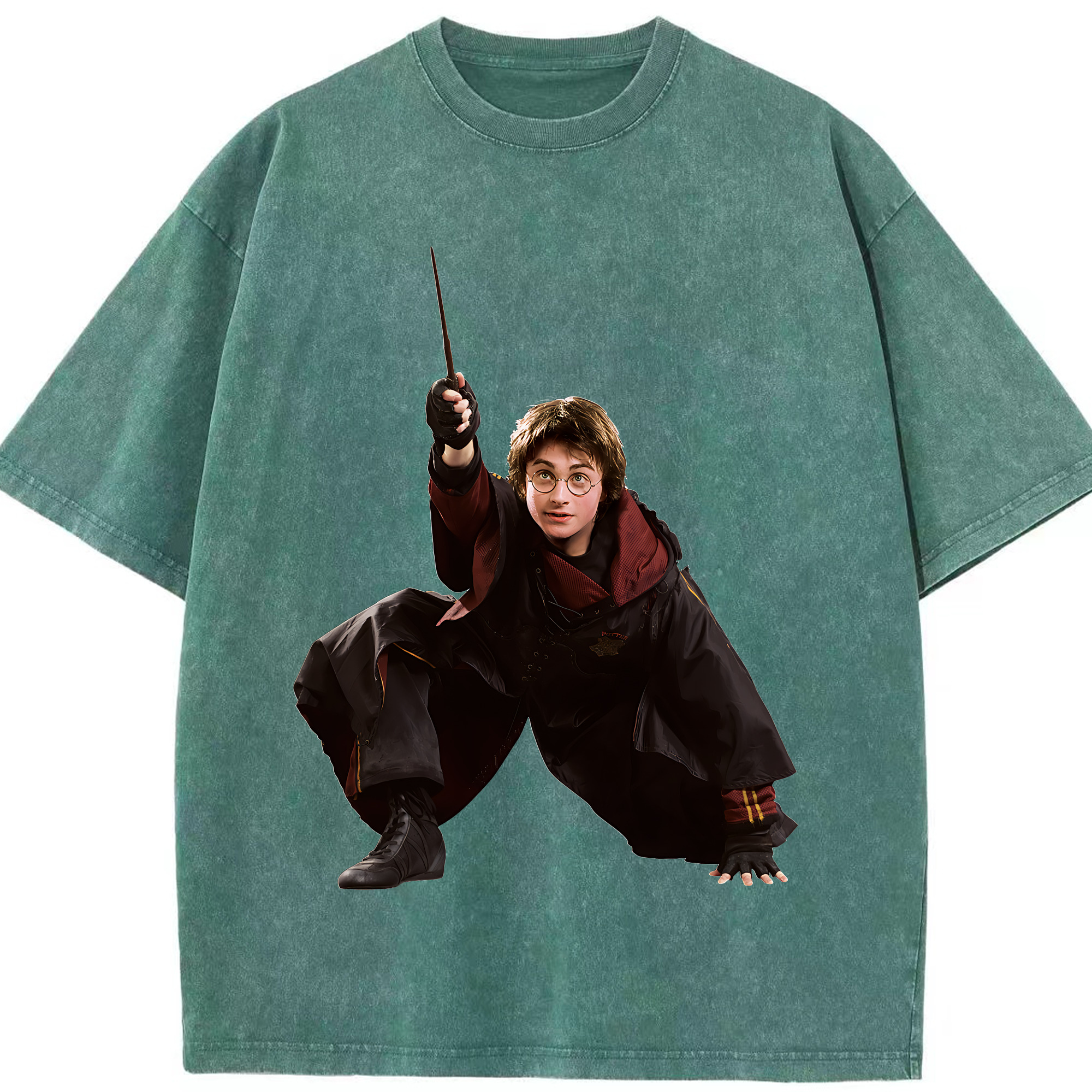 （画像用） Harry Potter ハリー・ポッターシリーズ 綿100% ヴィンテージ風 半袖Tシャツ（フロントプリント）
